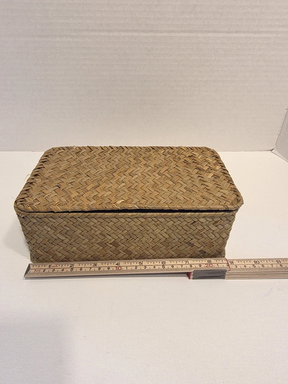 Natural Woven Seagrass Storage Box Set in Tan - 3 Piece